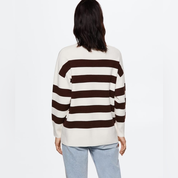Last 1 MANGO Striped knit sweater - Picture 2 of 4